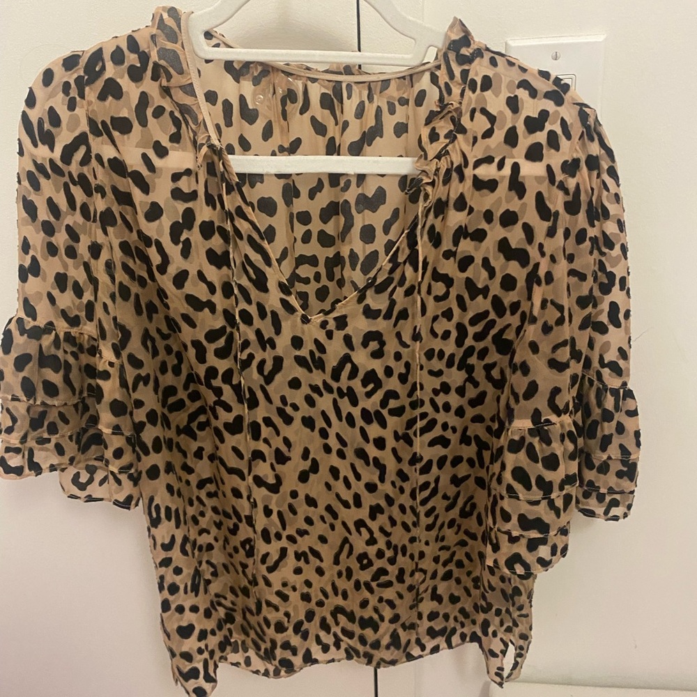 Alive and Olivia burnout flutter sleeve top